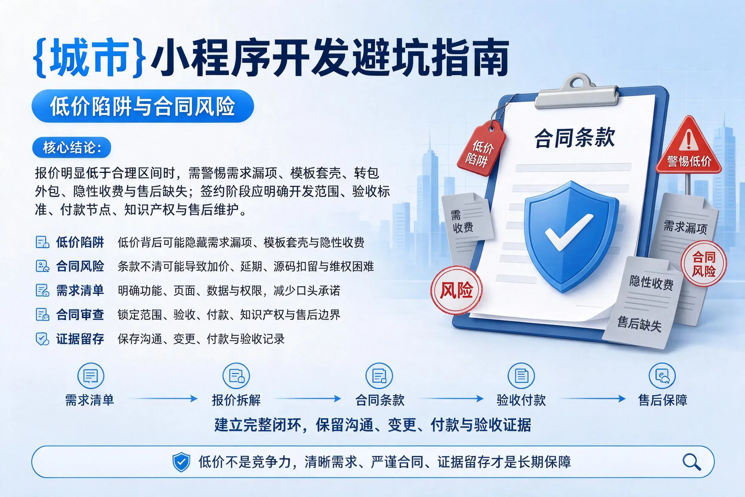 汉中小程序开发避坑指南：低价陷阱与合同风险