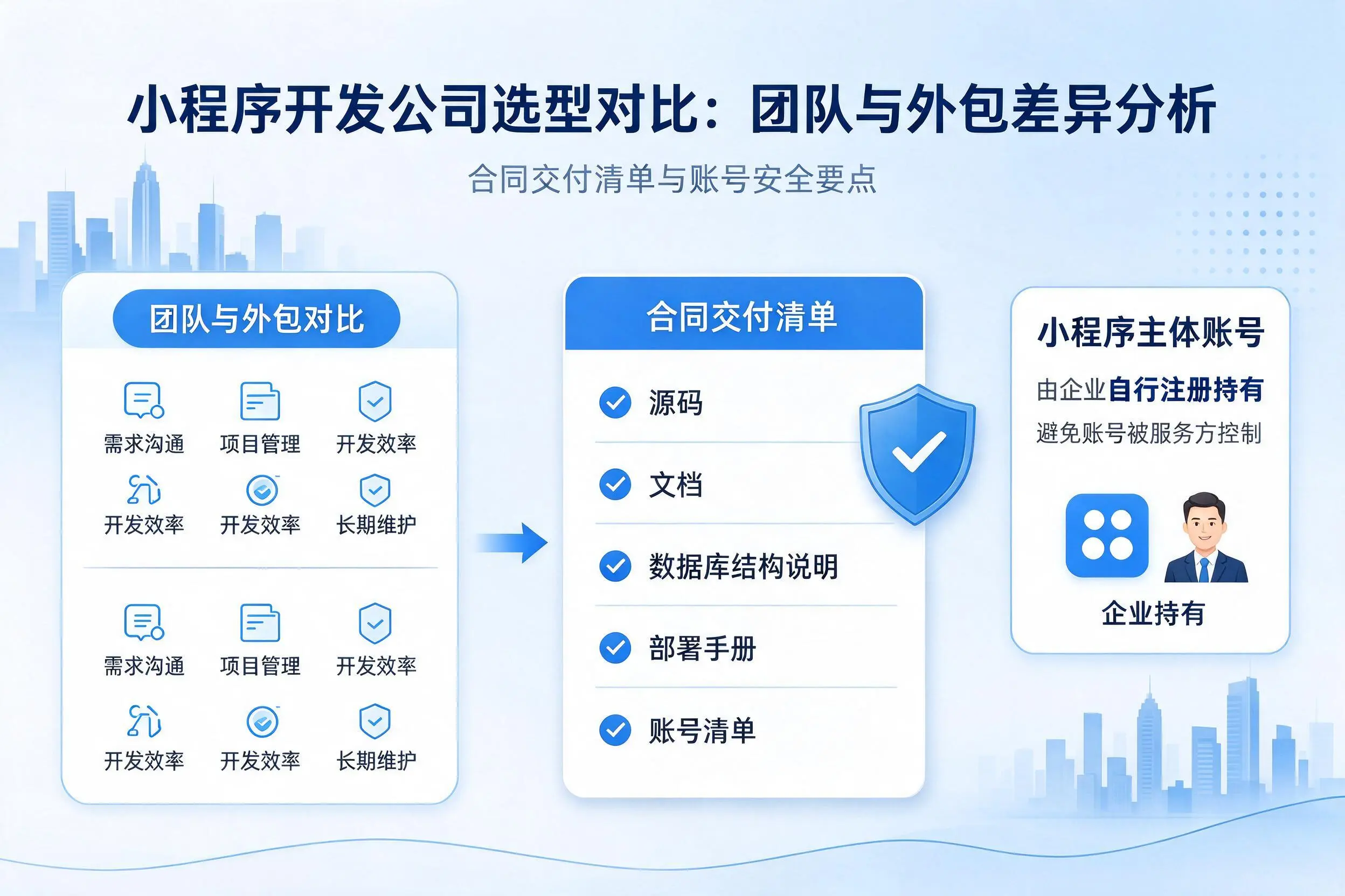 汉中小程序开发公司选型对比:团队与外包差异分析
