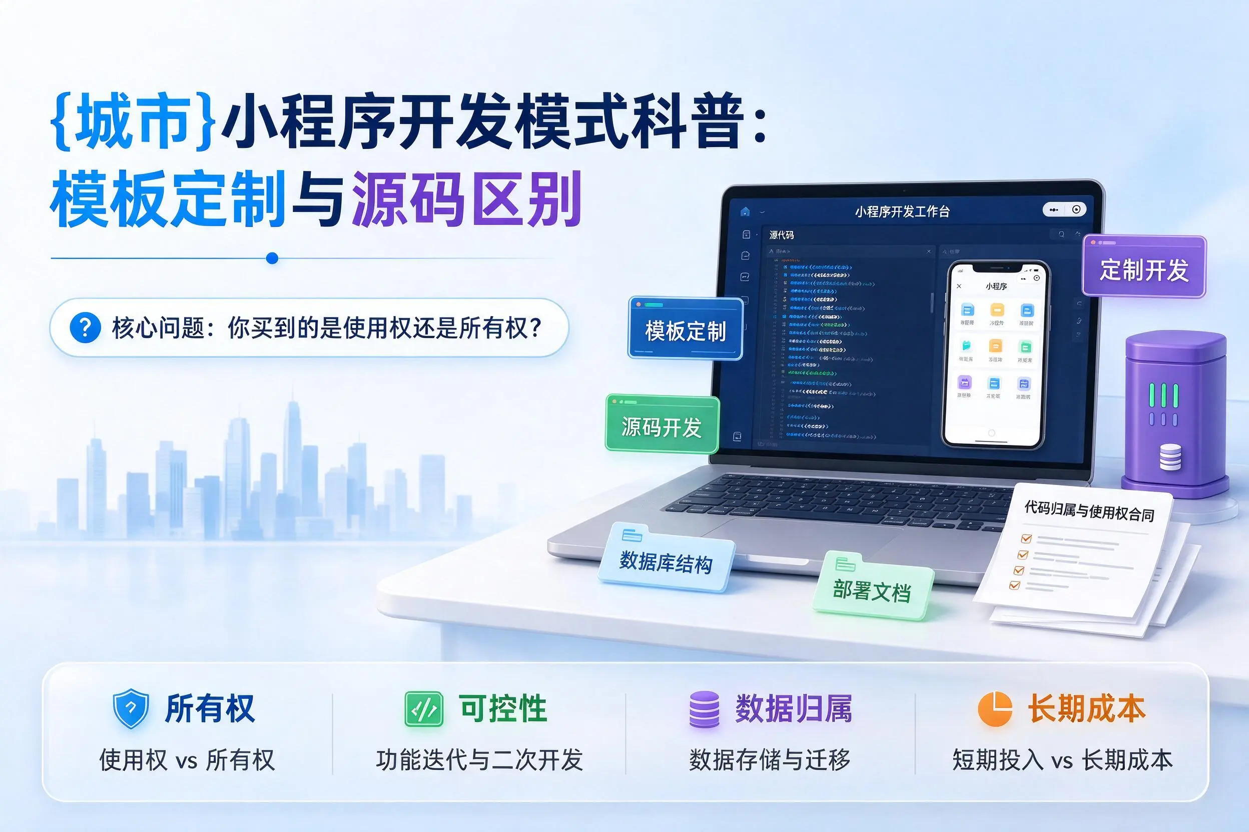 汉中小程序开发模式科普:模板定制与源码区别
