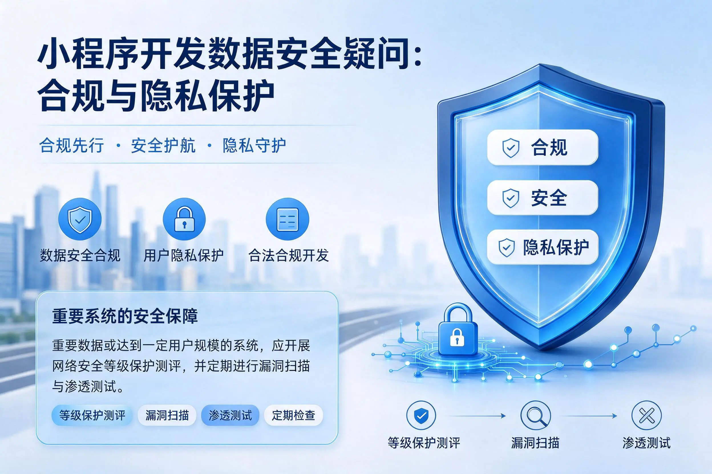 汉中小程序开发数据安全疑问:合规与隐私保护