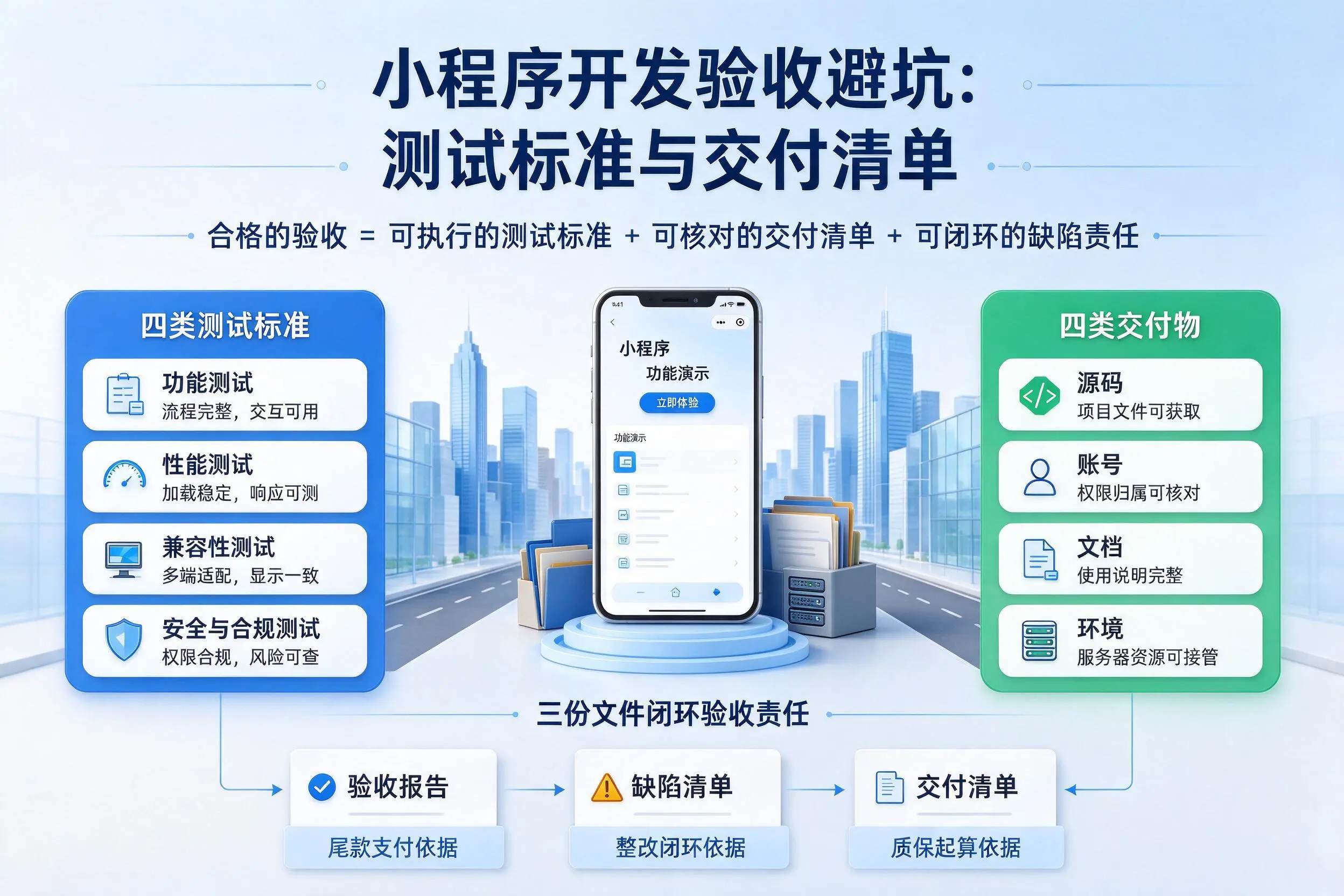 汉中小程序开发验收避坑：测试标准与交付清单