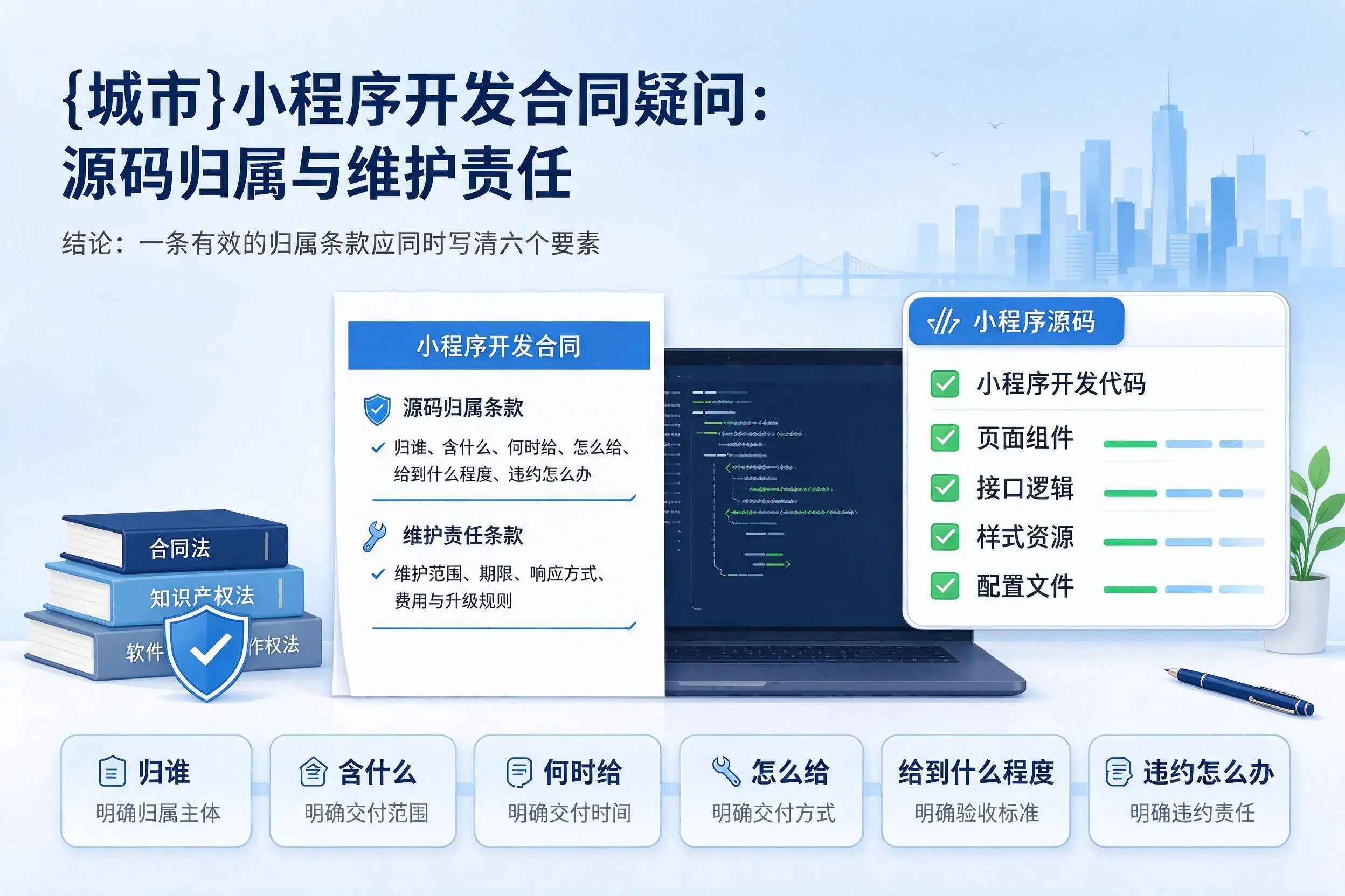 汉中小程序开发合同疑问：源码归属与维护责任