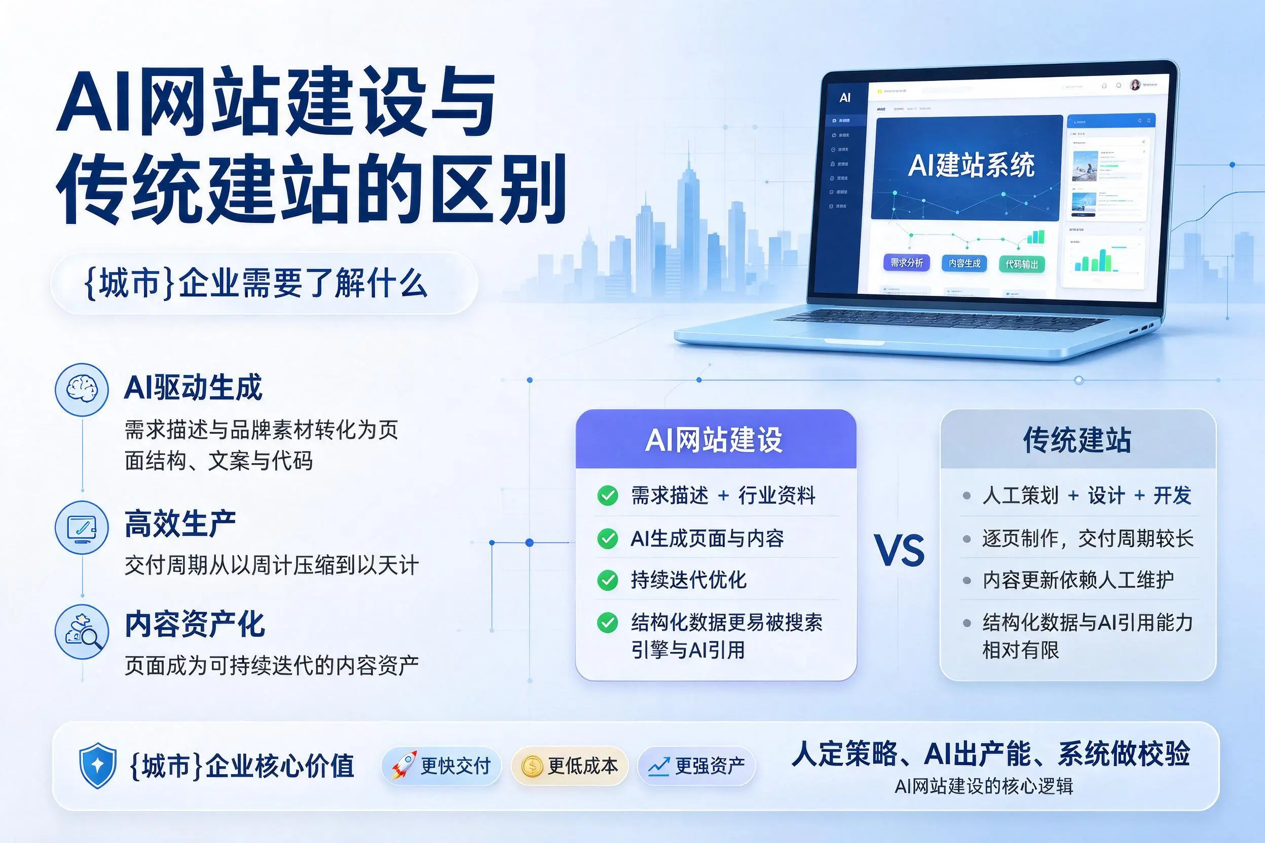 AI网站建设与传统建站的区别，汉中企业需要了解什么