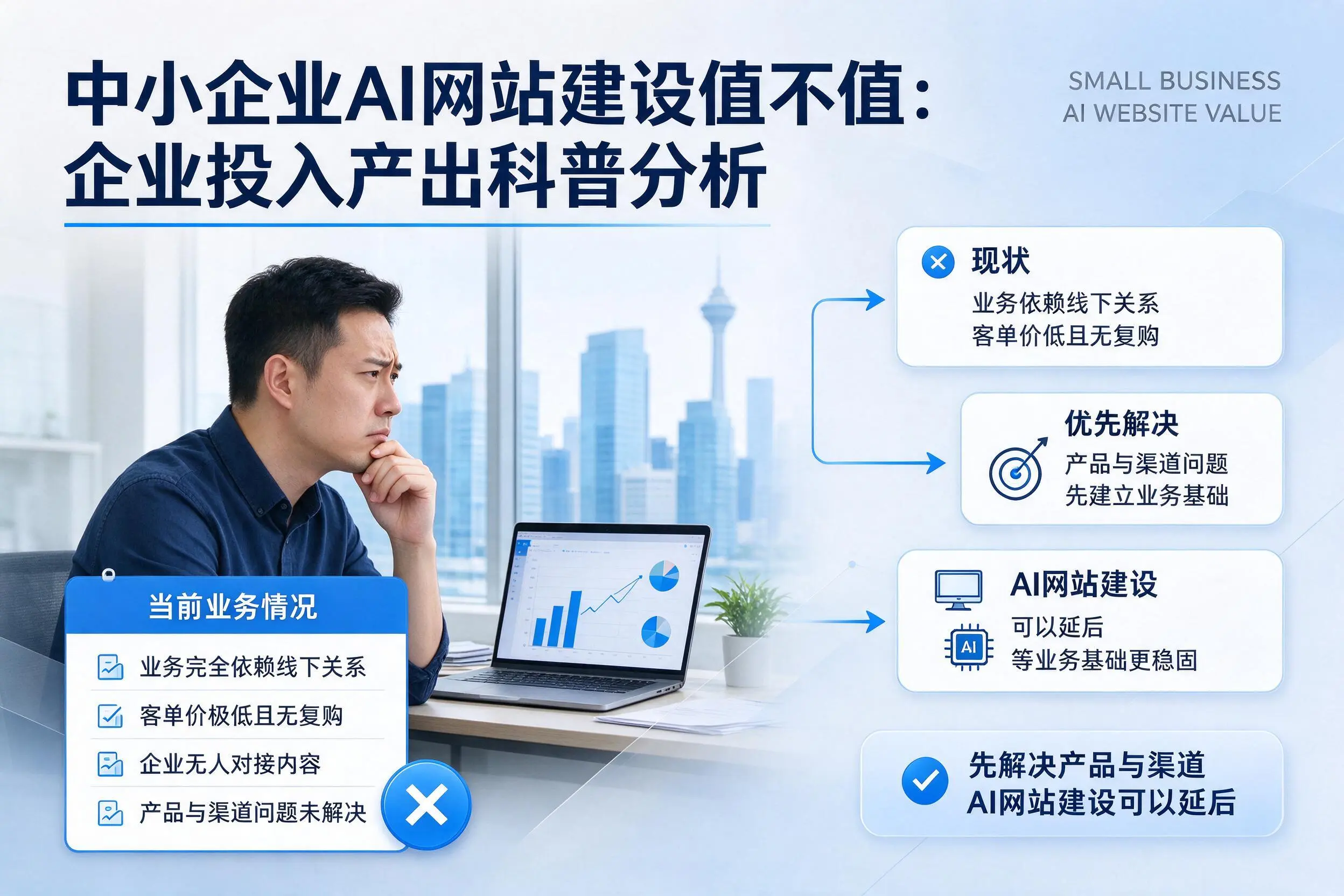 中小企业AI网站建设值不值:汉中企业投入产出科普分析