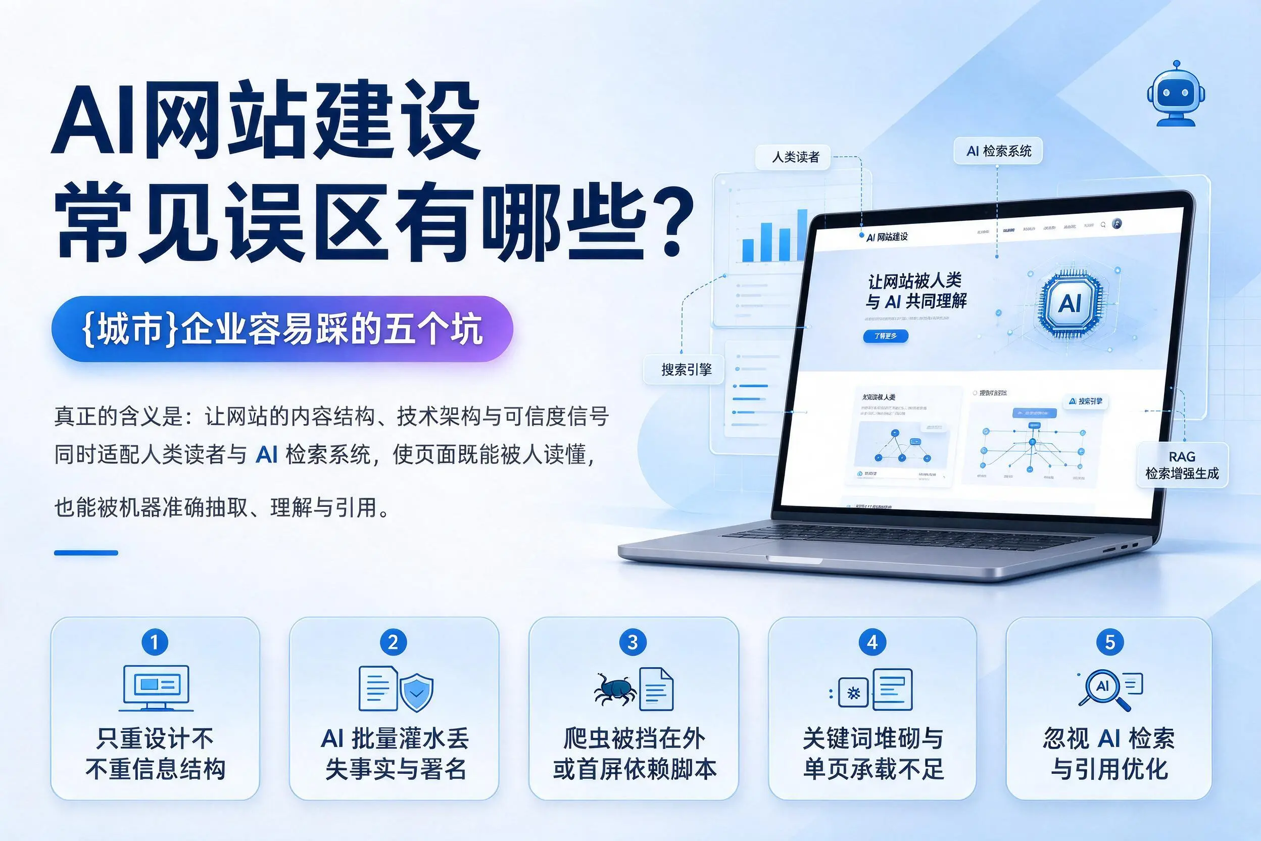 AI网站建设常见误区有哪些?汉中企业容易踩的五个坑