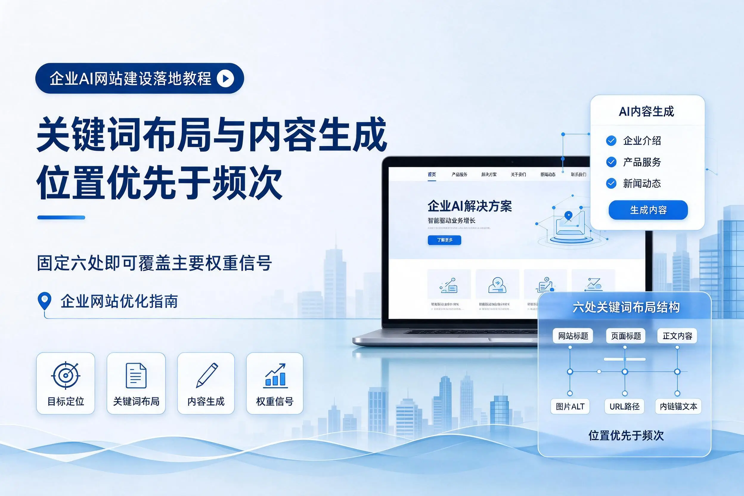 汉中企业AI网站建设落地教程：关键词布局与内容生成