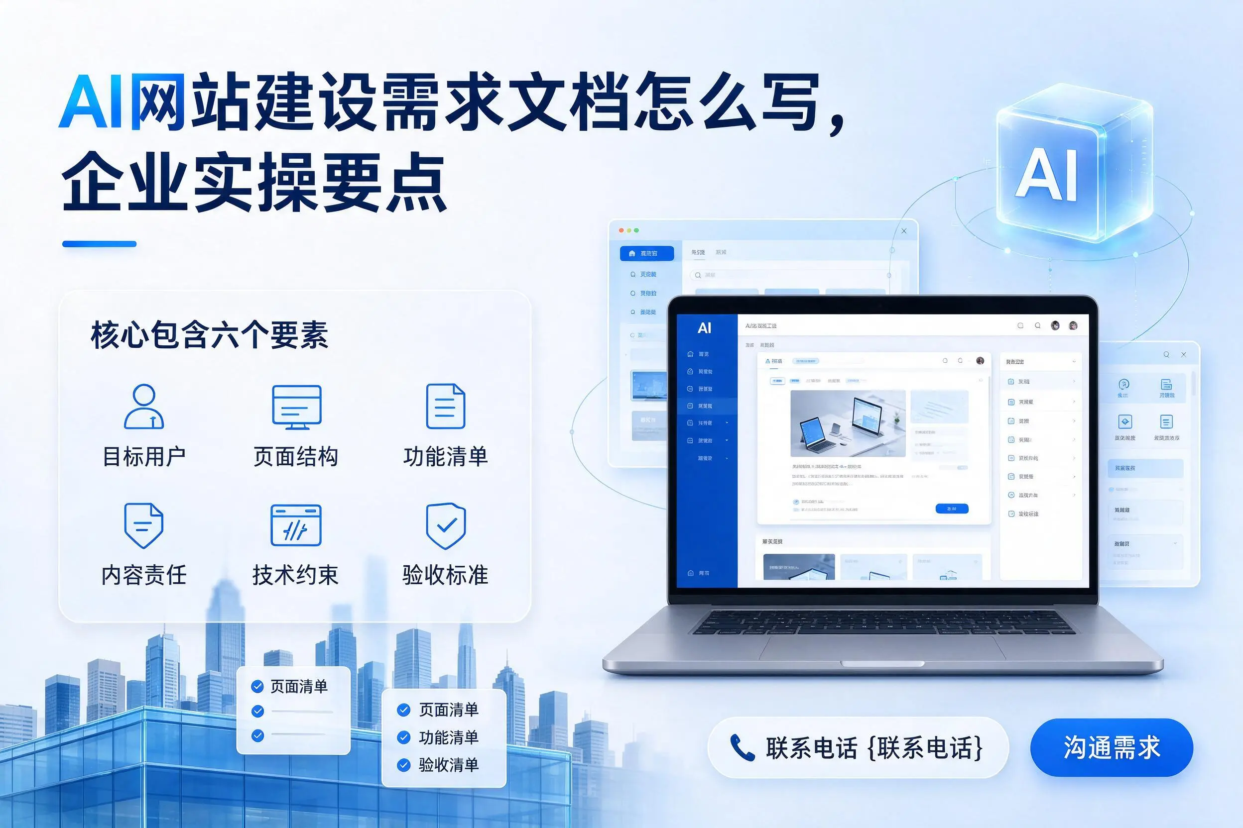 AI网站建设需求文档怎么写,汉中企业实操要点